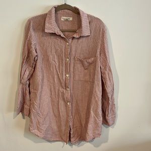 L*Space linen swim cover up/ shirt size large